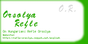 orsolya refle business card